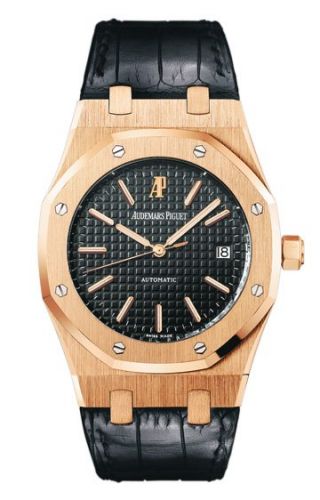 Audemars Piguet Royal Oak 15300 Pink Gold Black Strap