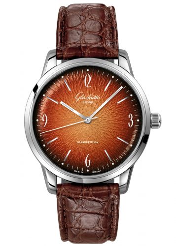 Glashütte Original Sixties Stainless Steel Orange Calf Alligator Annual Edition