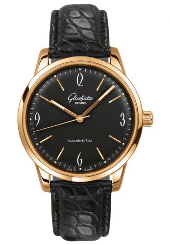 Glashütte Original Sixties Rose Gold Black Alligator Pin