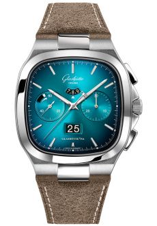 Glashütte Original Seventies Chronograph Panorama Date Turquoise Nubuck Folding