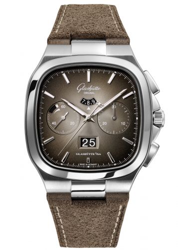 Glashütte Original Seventies Chronograph Panorama Date Grey Nubuck Folding