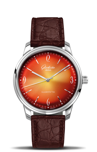 Glashütte Original Sixties Stainless Steel Iconic Red Alligator