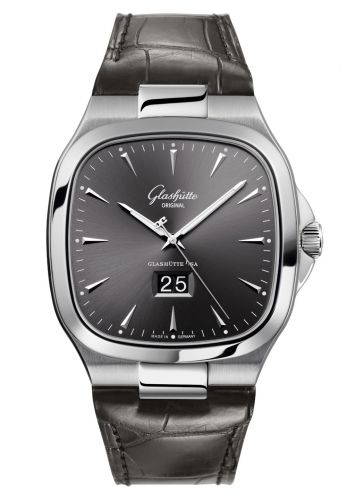 Glashütte Original Seventies Panorama Date Ruthenium Alligator Folding