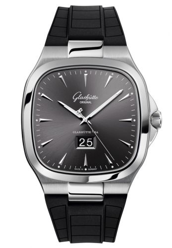 Glashütte Original Seventies Panorama Date Ruthenium Rubber Folding
