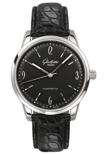 Glashütte Original Sixties Stainless Steel Black Alligator Pin
