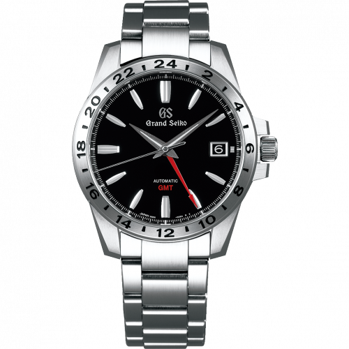 Grand Seiko Automatic GMT Stainless Steel Black Bracelet