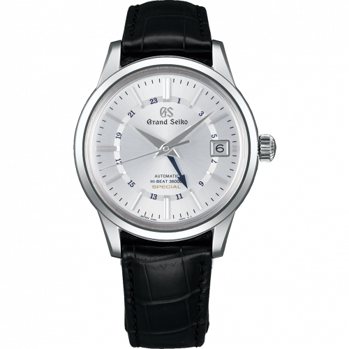 Grand Seiko Automatic Hi Beat 36000 GMT Special White Gold Silver Strap