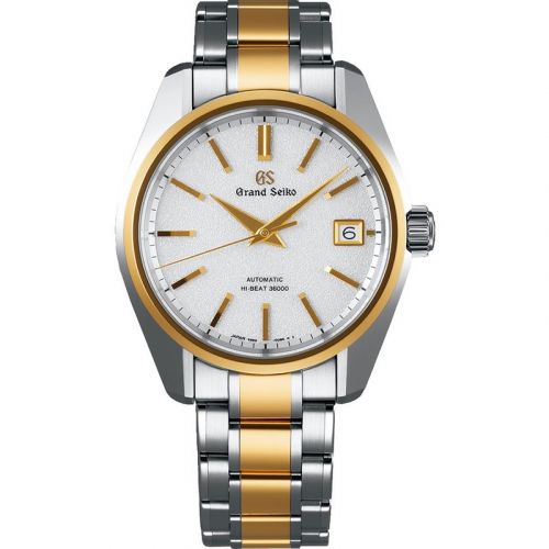 Grand Seiko Automatic Hi Beat 36000 Stainless Steel Yellow Gold White Bracelet