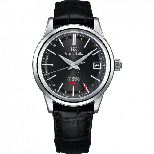 Grand Seiko Automatic Hi Beat 36000 GMT Stainless Steel Black Strap