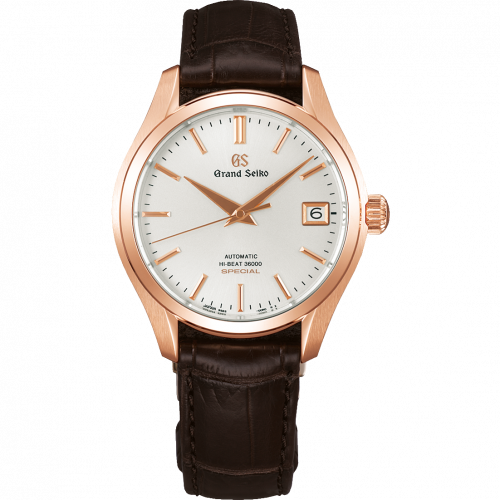 Grand Seiko Automatic Hi Beat 36000 Special Pink Gold White Strap