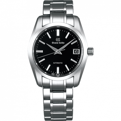 Grand Seiko Automatic Date Stainless Steel Black Bracelet