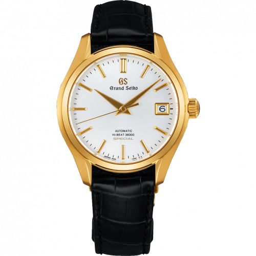 Grand Seiko Automatic Hi Beat 36000 Special Yellow Gold White Strap