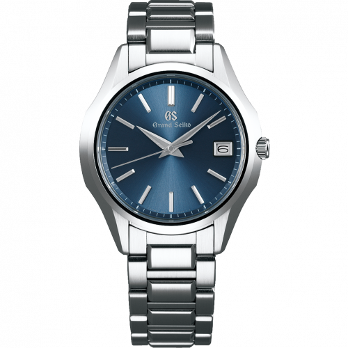 Grand Seiko Quartz Date Stainless Steel Blue Bracelet
