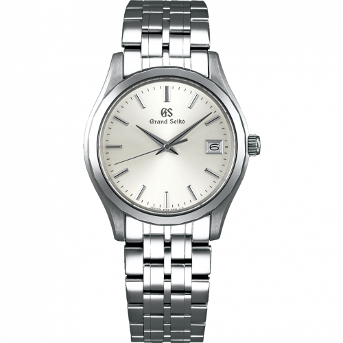 Grand Seiko Quartz Date White Gold Silver Bracelet