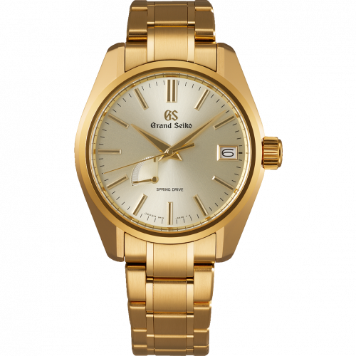 Grand Seiko Spring Drive Yellow Gold Silver Bracelet