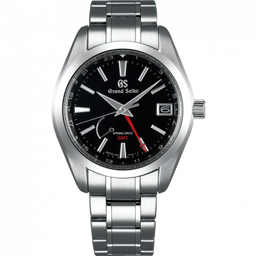 Grand Seiko Spring Drive GMT Stainless Steel Black Bracelet