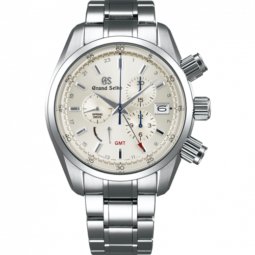 Grand Seiko Spring Drive Chronograph Stainless Steel Silver Bracelet