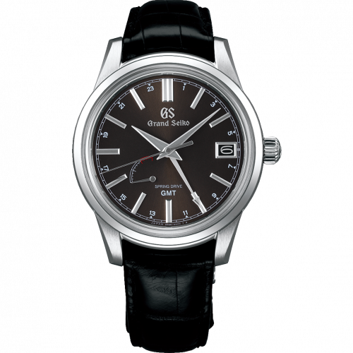 Grand Seiko Spring Drive GMT Stainless Steel Black Strap