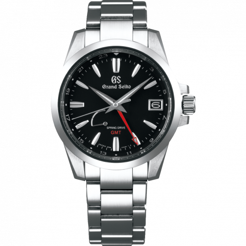 Grand Seiko Spring Drive GMT Stainless Steel Black Bracelet