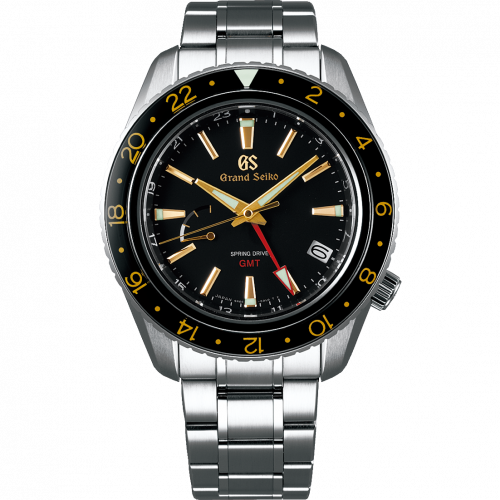 Grand Seiko Spring Drive GMT Stainless Steel Black Bracelet