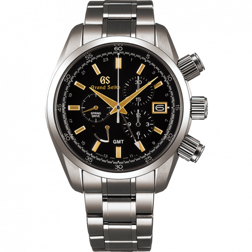 Grand Seiko Spring Drive Chronograph Titanium Black Bracelet