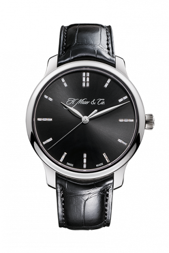 H. Moser & Cie Endeavour Centre Seconds, White Gold, Black Baguette Dial