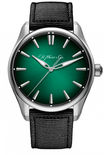 H. Moser & Cie Pioneer Centre Seconds Stainless Steel Cosmic Green