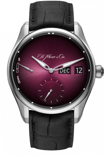 H. Moser & Cie Pioneer Perpetual Calendar MD Stainless Steel Burgundy