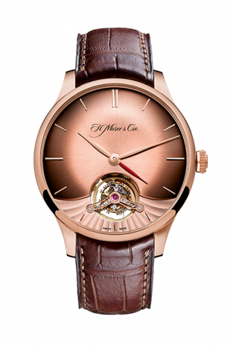 H. Moser & Cie Venturer Tourbillon Dual Time, Red Gold, Red Gold Fumé Dial