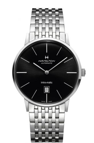 Hamilton Intra-Matic 42 Stainless Steel Black Bracelet