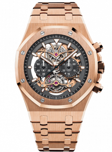 Audemars Piguet Royal Oak Tourbillon Chronograph Openworked Pink Gold Bracelet