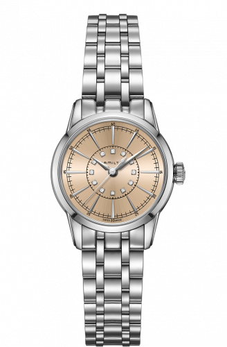 Hamilton Railroad Lady Quartz Steel Champagne Bracelet