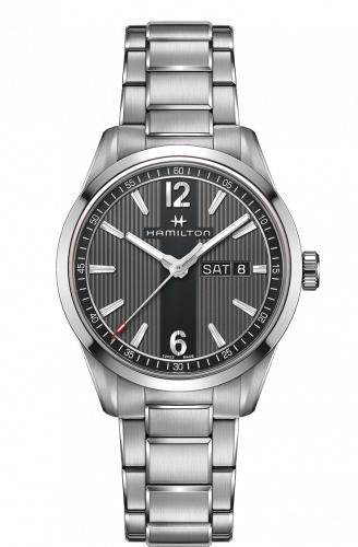 Hamilton Broadway Day Date Quartz Steel Grey Bracelet