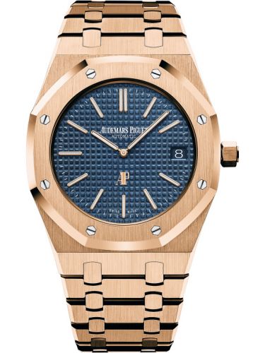 Audemars Piguet Royal Oak Extra-Thin Pink Gold Blue