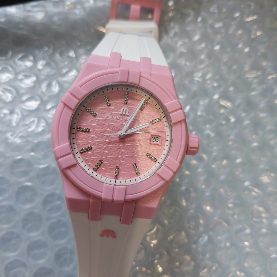 maurice lacroix aikon pink dial