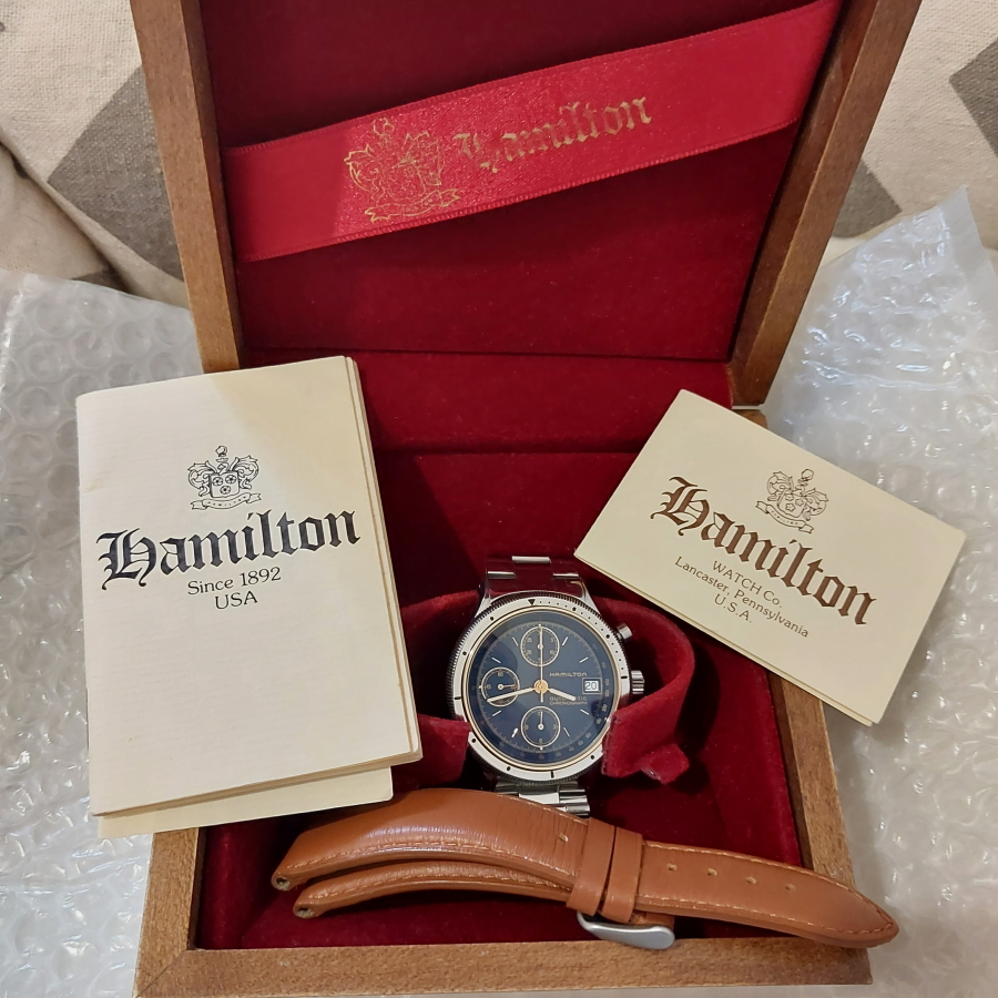 packaging hamilton vintage chronographe