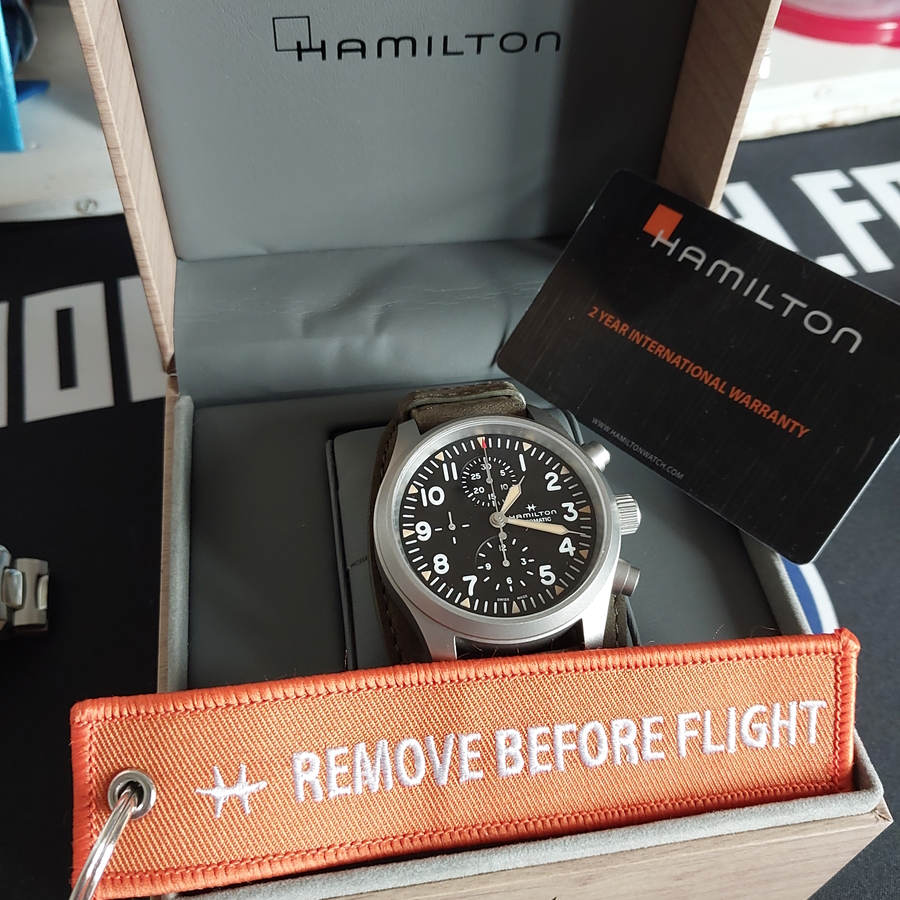 packaging hamilton chronograph