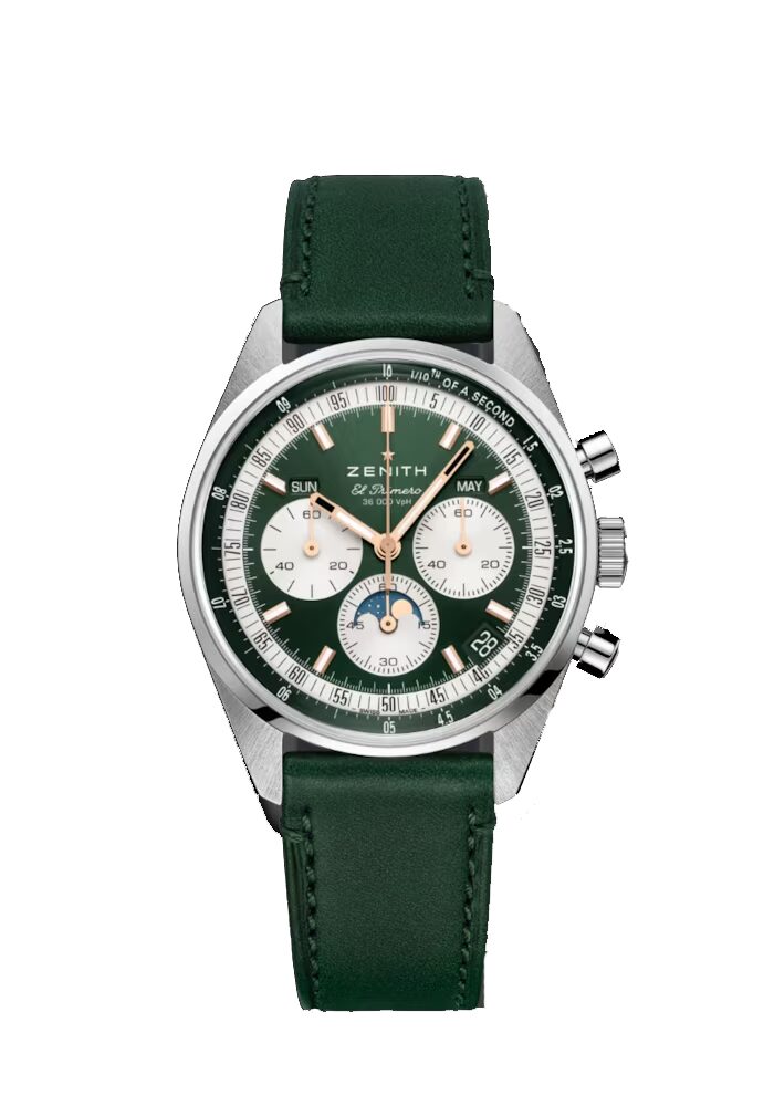 zenith chronomaster triple calendar green