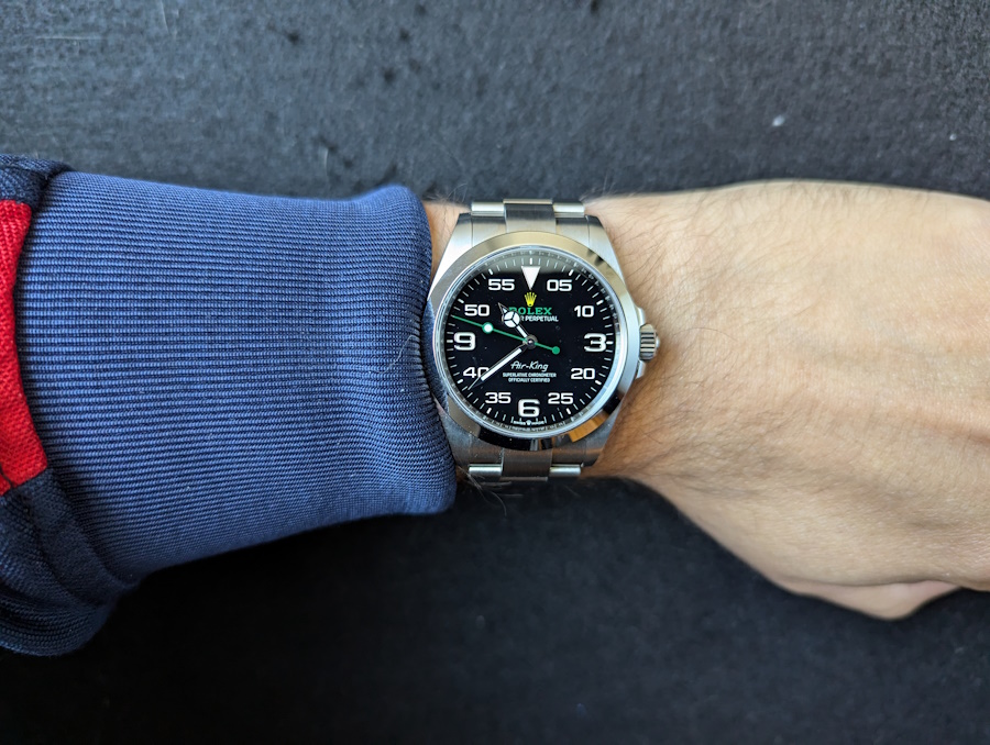wristshot rolex airking