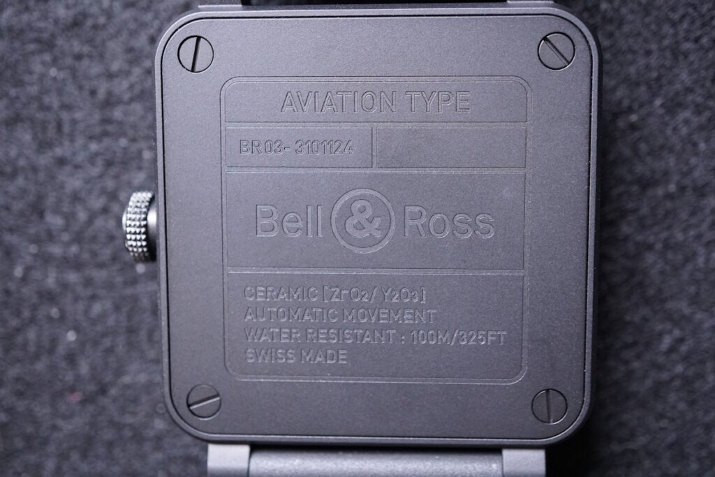 caseback bell ross br03 black matte