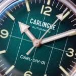 green dial carlingue diver bronze