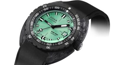 doxa sub 300 carbon seafoam green