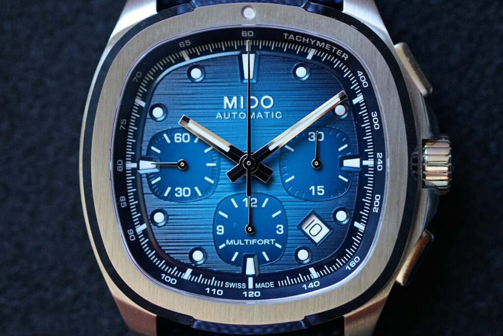 Mido Multifort TV Chronograph dial