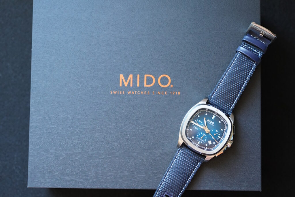 Mido Multifort TV Chronograph packaging