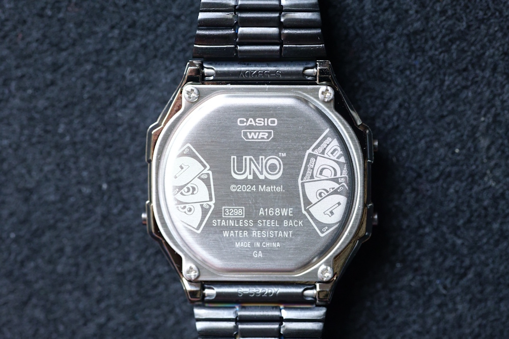 Casio x UNO caseback