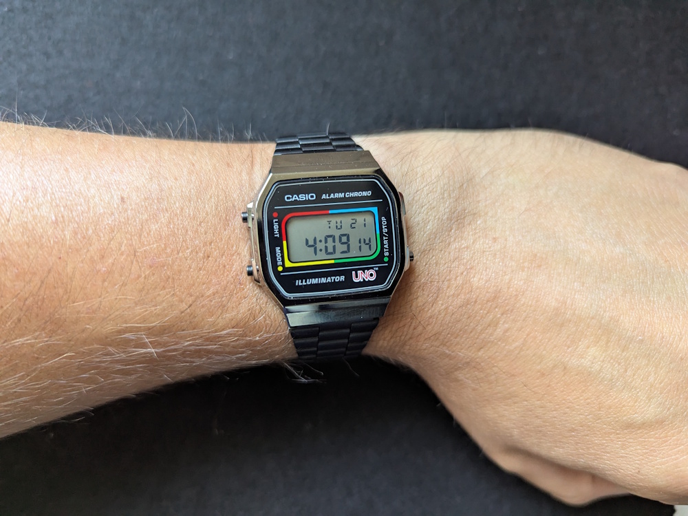 Casio x UNO wristshot