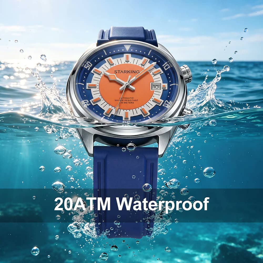 Montre STARKING 8215, modèle automatique sportif avec étanchéité 10 bar