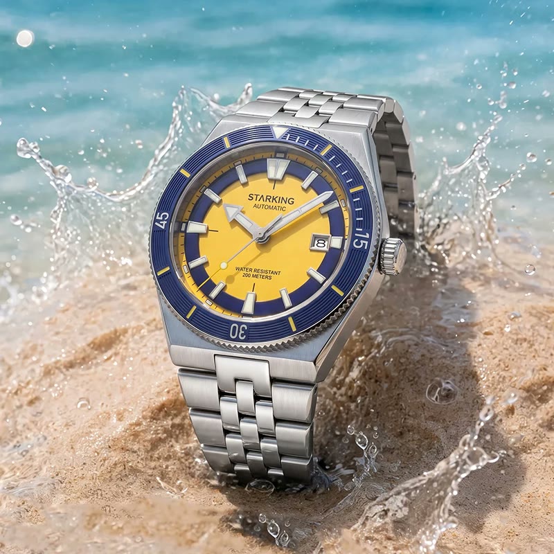 Montre STARKING Miyota 8215, plongeuse automatique avec saphir, date et 20ATM