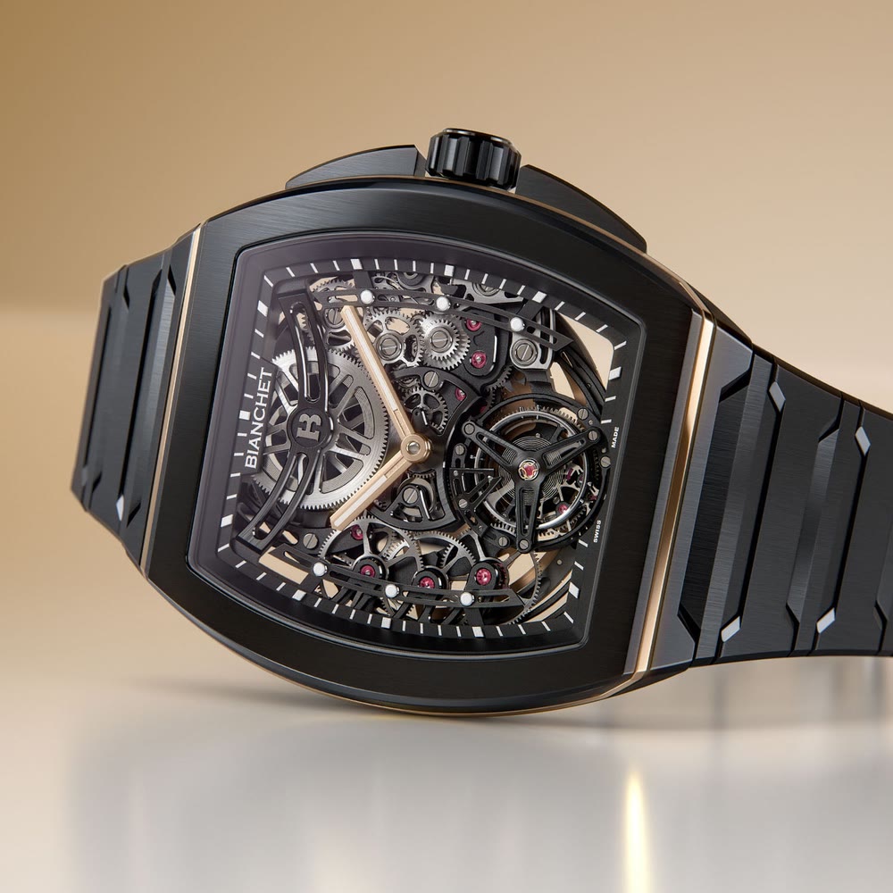 Bianchet UltraFino Tonneau Black Ceramic and Gold : vue d'ensemble