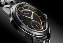 Biver AB en acier, première montre maison avec calibre manuel